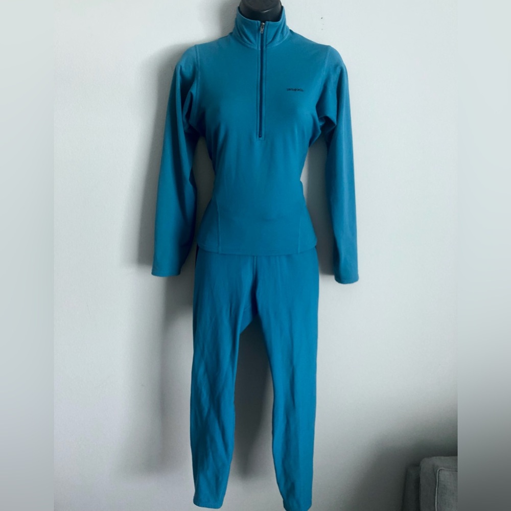 Like New Rare Vintage Patagonia Cold Weather Running Tights / Zippered Top Sz XS